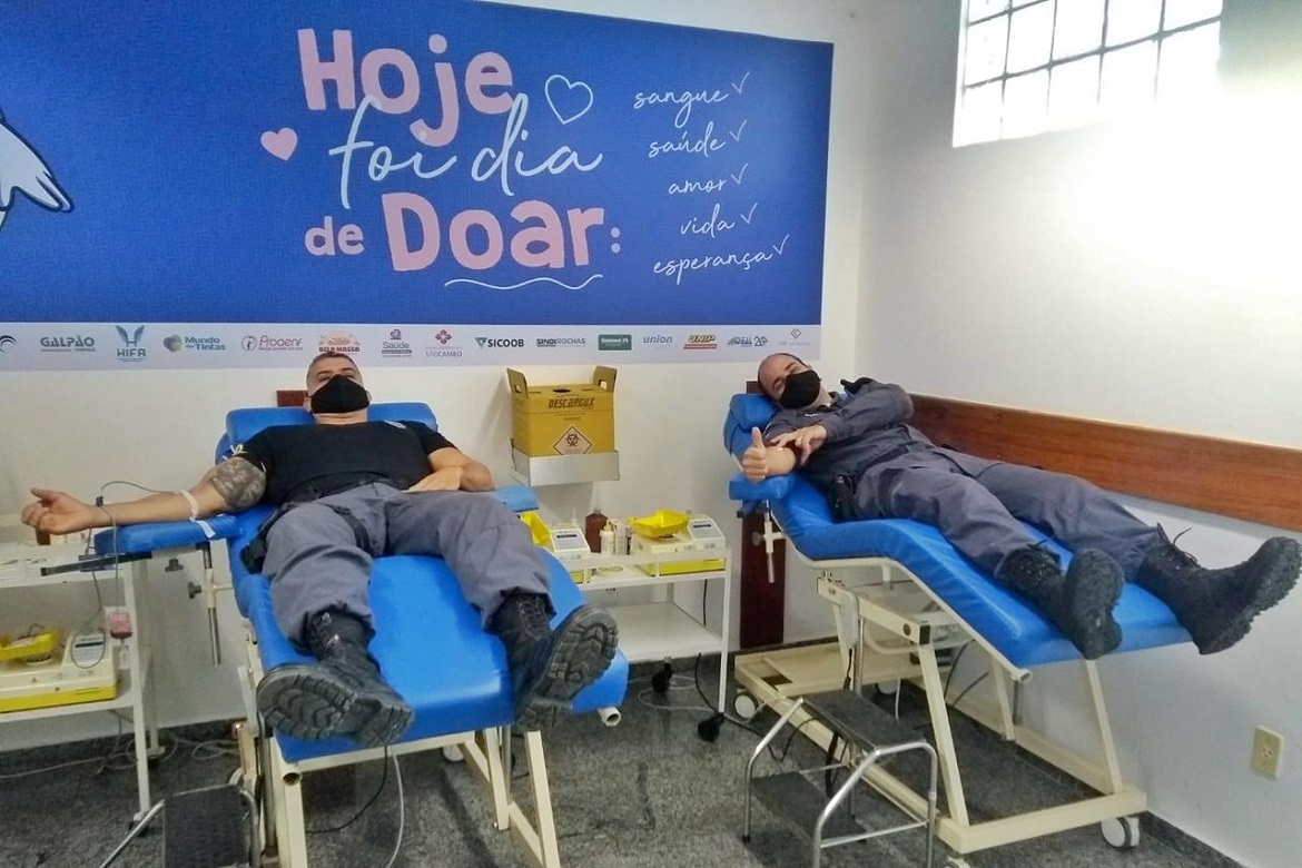  Policiais Militares fazem campanha de doação de sangue em Hospital de Cachoeiro